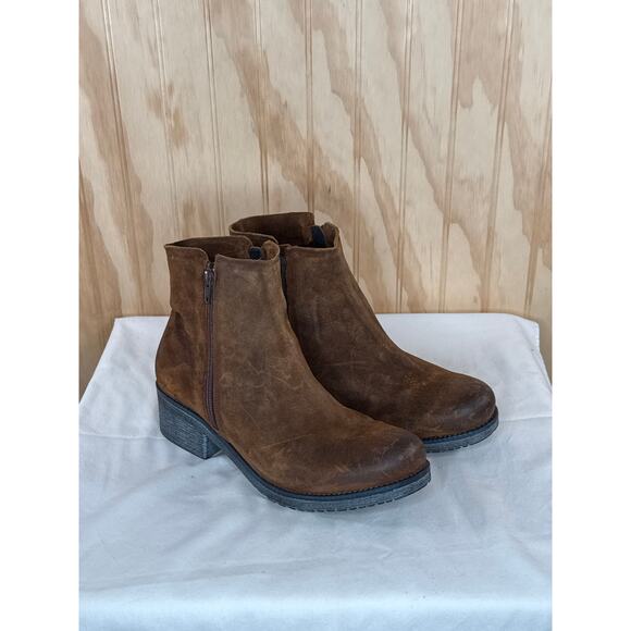 Naot Wander Bohemian Collection Brushed Seal Brown Leather Ankle Boots US 11 - Picture 5 of 13